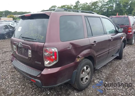 2007 Honda Pilot Ex from USA, damaged, VIN 2HKYF18427H503797